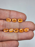 Natural Spessartine Garnet Gemstone Faceted Cut Oval Shape High Quality Loose Gemstones For Jewelry Making 7x5 MM Size 8 Pcs V5236