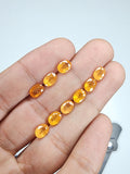 Natural Spessartine Garnet Gemstone Faceted Cut Oval Shape High Quality Loose Gemstones For Jewelry Making 7x5 MM Size 9 Pcs V5238