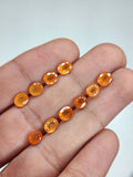 Natural Spessartine Garnet Gemstone Faceted Cut Oval Shape High Quality Loose Gemstones For Jewelry Making 6x4 MM Size 9 Pcs V5240