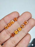 Natural Spessartine Garnet Gemstone Faceted Cut Oval Shape High Quality Loose Gemstones For Jewelry Making 6x4 MM Size 9 Pcs V5241