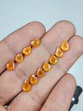 Natural Spessartine Garnet Gemstone Faceted Cut Pear Shape High Quality Loose Gemstones For Jewelry Making 6x4 MM Size 11 Pcs V5245