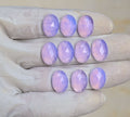 Natural Lavender Quartz Gemstone Rose Cut Oval Shape Cabochon High Quality Loose Gemstones For Jewelry Making 14x10 MM Size 10 Pcs V4197