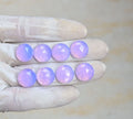 Natural Lavender Quartz Gemstone Rose Cut Round Shape Cabochon High Quality Loose Gemstones For Jewelry Making 14 MM Size 8 Pcs V4202