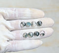 Natural Moss Agate Gemstone Rose Cut Round Shape Cabochon High Quality Loose Gemstones For Jewelry Making 8-9 MM Size 8 Pcs V4211