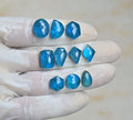 Natural Apatite Doublet Gemstone Rose Cut Mix Shape Cabochon High Quality Loose Gemstones For Jewelry Making 11-14 MM Size 10 Pcs V4215