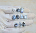 Natural Dendrite Opal Gemstone Rose Cut Mix Shape Cabochon High Quality Loose Gemstones For Jewelry Making 10-14 MM Size 10 Pcs V4226