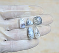 Natural Dendrite Opal Gemstone Rose Cut Mix Shape Cabochon High Quality Loose Gemstones For Jewelry Making 12-20 MM Size 5 Pcs V4227