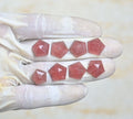 Natural Strawberry Quartz Gemstone Step Cut Fancy Shape Cabochon High Quality Loose Gemstones For Jewelry Making 12-14 MM Size 8 Pcs V4241