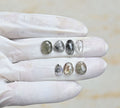 Natural Black Rutile Gemstone Rose Cut Fancy Shape Cabochon High Quality Loose Gemstones For Jewelry Making 9-12 MM Size 7 Pcs V4245
