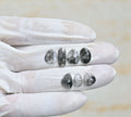 Natural Black Rutile Gemstone Rose Cut Fancy Shape Cabochon High Quality Loose Gemstones For Jewelry Making 9-13 MM Size 7 Pcs V4246