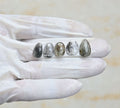 Natural Black Rutile Gemstone Rose Cut Fancy Shape Cabochon High Quality Loose Gemstones For Jewelry Making 13-15 MM Size 5 Pcs V4247