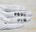 Natural Black Rutile Gemstone Rose Cut Mix Shape Cabochon High Quality Loose Gemstones For Jewelry Making 8-12 MM Size 7 Pcs V4250