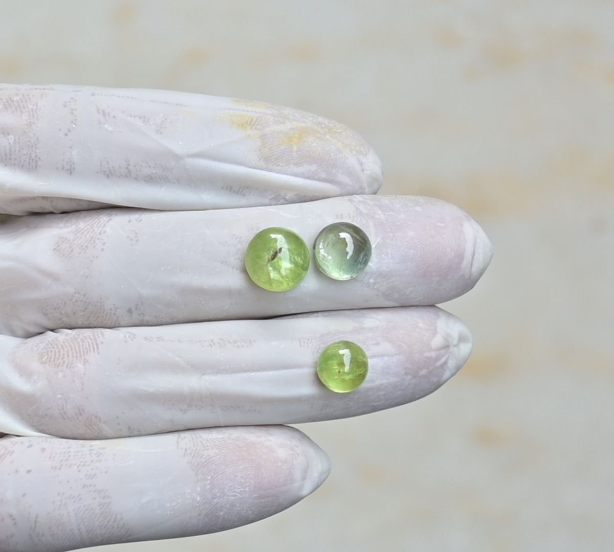 Natural Mint Kyanite Gemstone Smooth Round Shape Cabochon High Quality Loose Gemstones For Jewelry Making 8-10 MM Size 3 Pcs V4252