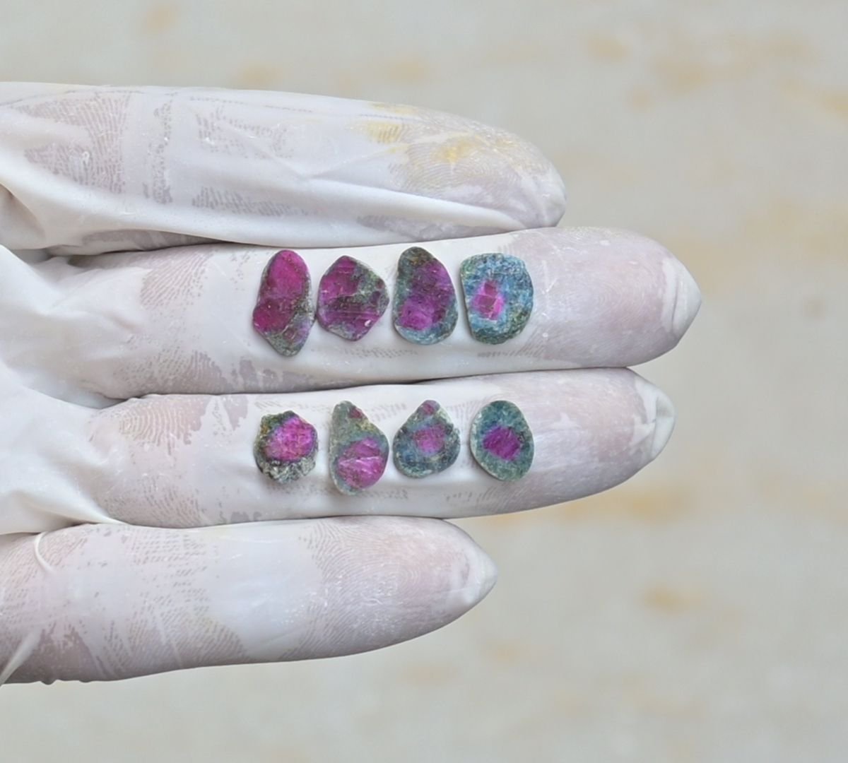 Natural Watermelon Tourmaline Gemstone Smooth Rough Fancy Shape Cabochon High Quality Loose Gemstones For Jewelry Making 9-13 MM Size 8 Pcs V4257