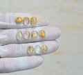 Natural Golden Rutile Gemstone Smooth Mix Shape Cabochon High Quality Loose Gemstones For Jewelry Making 8-12 MM Size 10 Pcs V4267