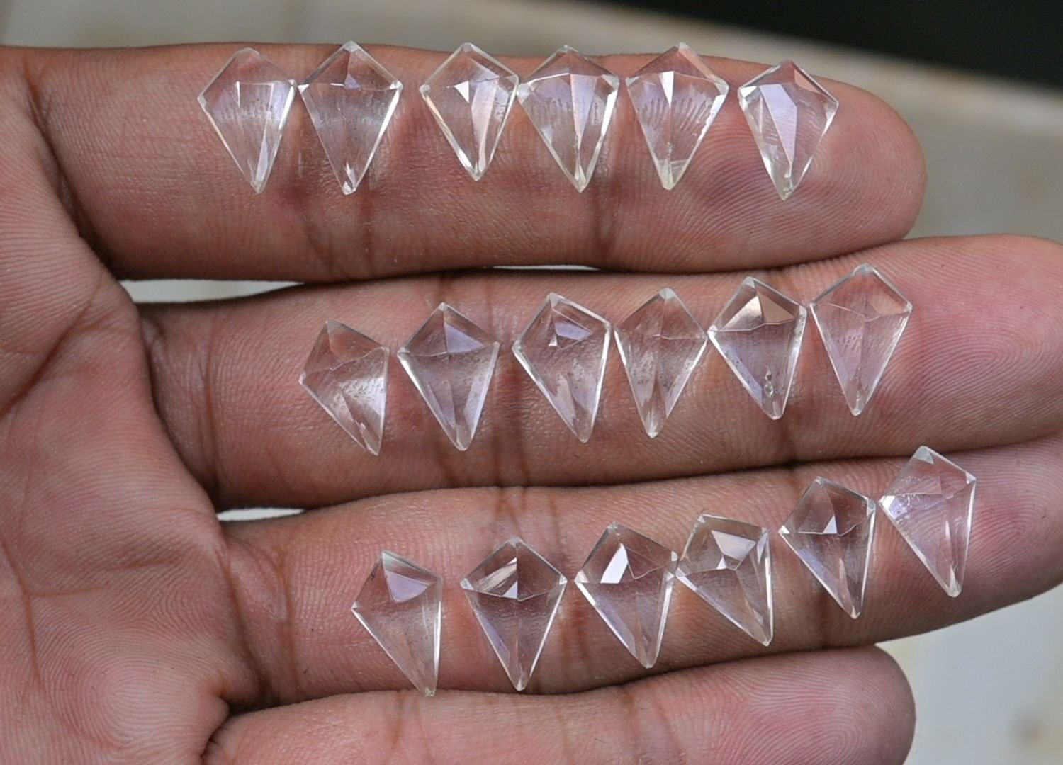 Natural Crystal Gemstone Step Cut Fancy Shape Cabochon High Quality Loose Gemstones For Jewelry Making 12x8 MM Size 18 Pcs V3733
