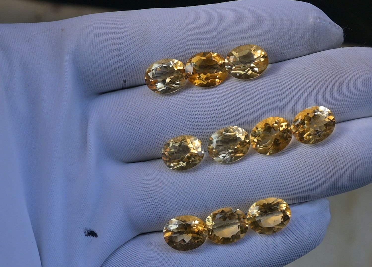 Natural Citrine Gemstone Faceted Cut Oval Shape High Quality Loose Gemstones For Jewelry Making 11x9 MM Size 10 Pcs V3748
