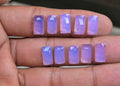 Natural Lavender Quartz Gemstone Rose Cut Rectangle Shape Cabochon High Quality Loose Gemstones For Jewelry Making 12x6 MM Size 10 Pcs V3762