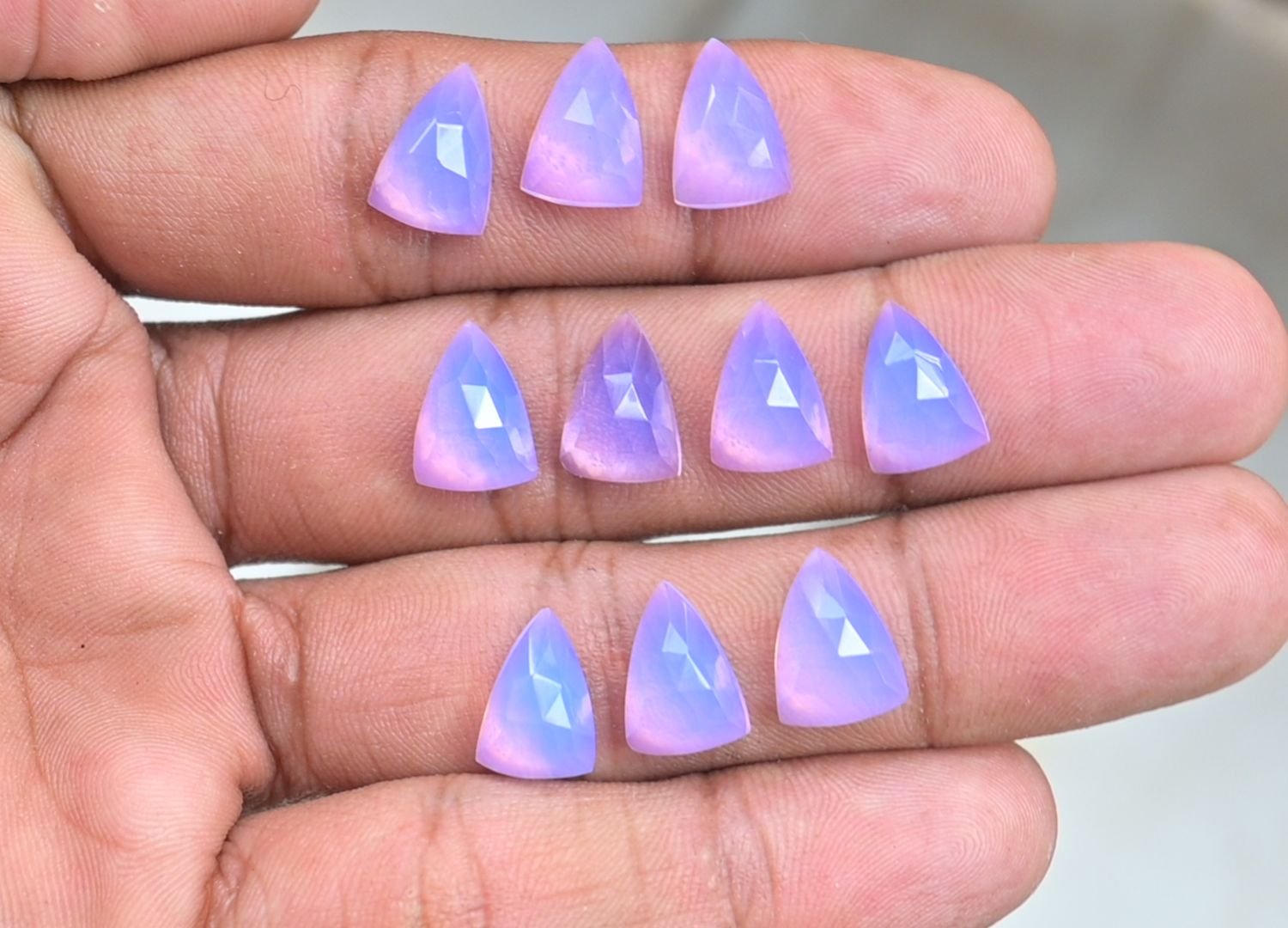 Natural Lavender Quartz Gemstone Rose Cut Fancy Shape Cabochon High Quality Loose Gemstones For Jewelry Making 12x8 MM Size 10 Pcs V3764