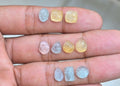 Natural Aquamarine & Morganite Gemstone Hand Carved Cut Mix Shape Cabochon High Quality Loose Gemstones For Jewelry Making 8-10 MM Size 10 Pcs V3767