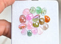 Natural Tourmaline Gemstone Rose Cut Fancy Shape Cabochon High Quality Loose Gemstones For Jewelry Making 8-11 MM Size 17 Pcs V3768