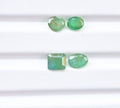 Natural Emerald Gemstone Faceted Cut Mix Shape High Quality Loose Gemstones For Jewelry Making 7-9 MM Size 4 Pcs V3781