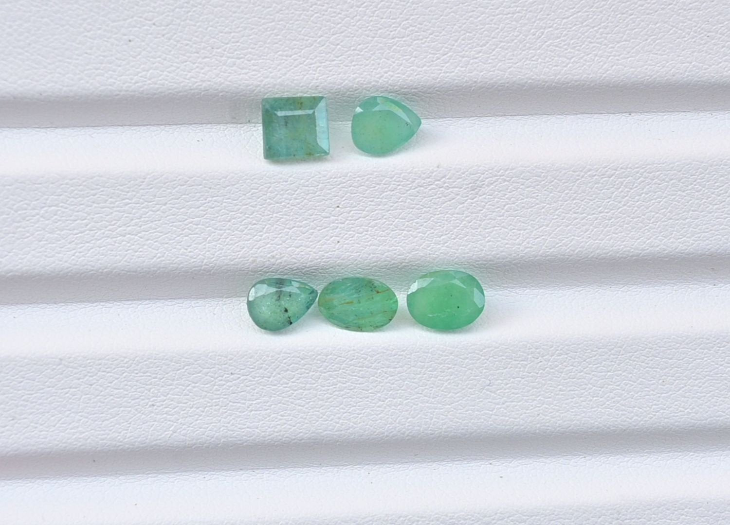 Natural Emerald Gemstone Faceted Cut Mix Shape High Quality Loose Gemstones For Jewelry Making 6-7 MM Size 5 Pcs V3782