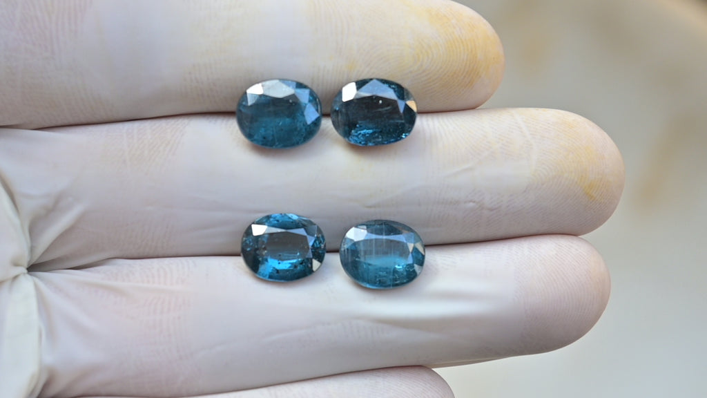 Natural Teal Green Kyanite Gemstone Faceted Cut Oval High Quality Loose Gemstone For Jewelry Making Wholesalegems 10x8 MM Size 4 Pcs SM25451