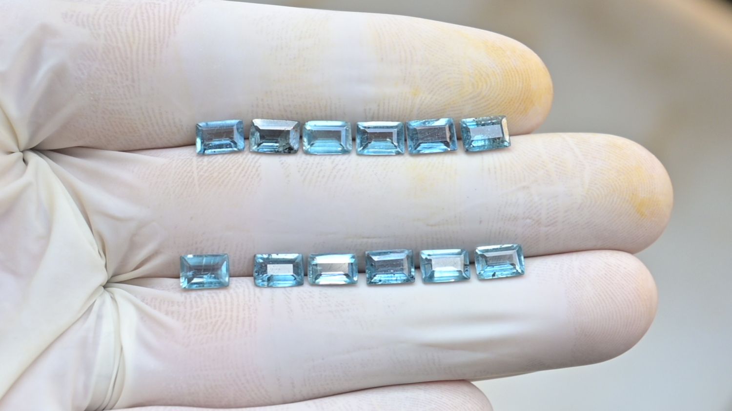 Natural Teal Green Kyanite Gemstone Faceted Cut Rectangle Loose Gemstone For Jewelry Making Wholesalegems 6x4 MM Size 12 Pcs SM25452
