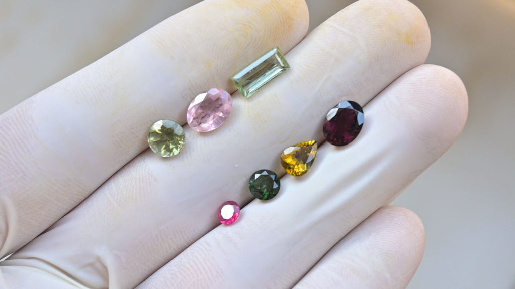 Natural Tourmaline Gemstone Faceted Cut Mix Loose Gemstone For Jewelry Making Wholesalegems 4-9 MM Size 7 Pcs SM25453