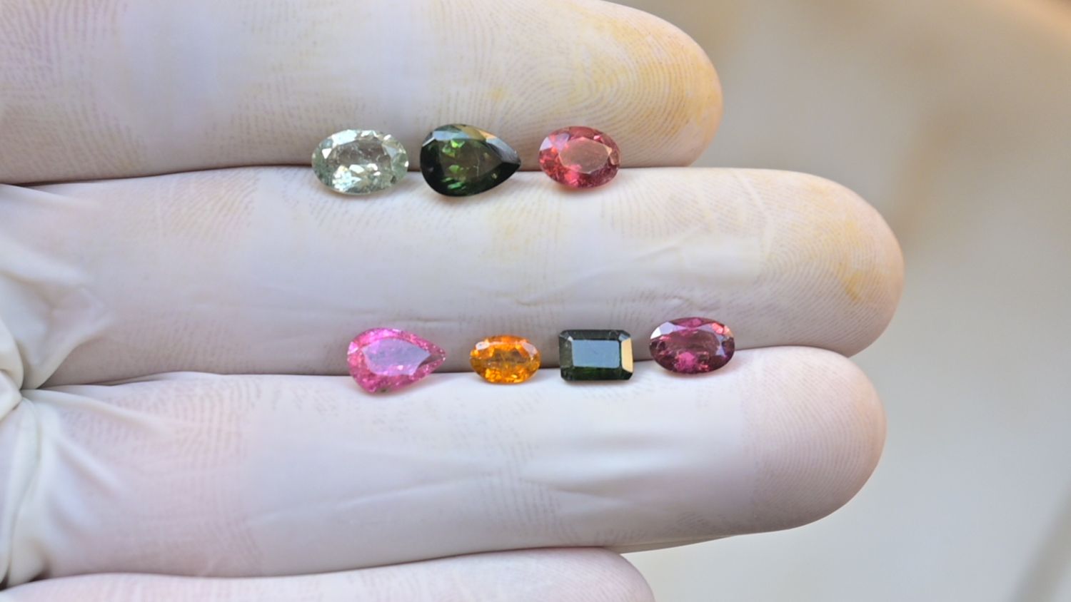 Natural Tourmaline Gemstone Faceted Cut Mix Shape Loose Gemstone For Jewelry Making Wholesalegems 5-8 MM Size 7 Pcs SM25454