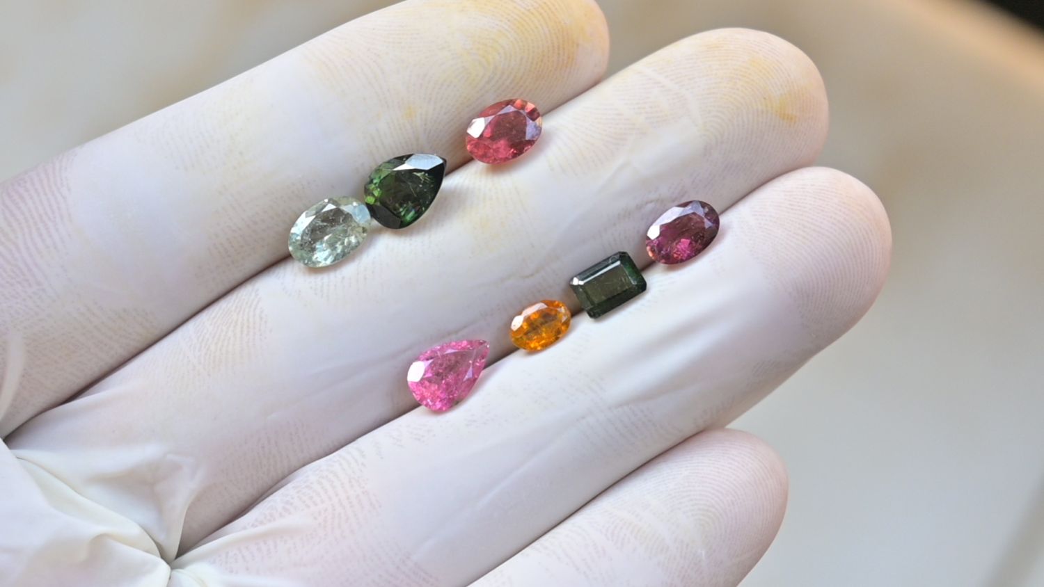 Natural Tourmaline Gemstone Faceted Cut Mix Shape Loose Gemstone For Jewelry Making Wholesalegems 5-8 MM Size 7 Pcs SM25454