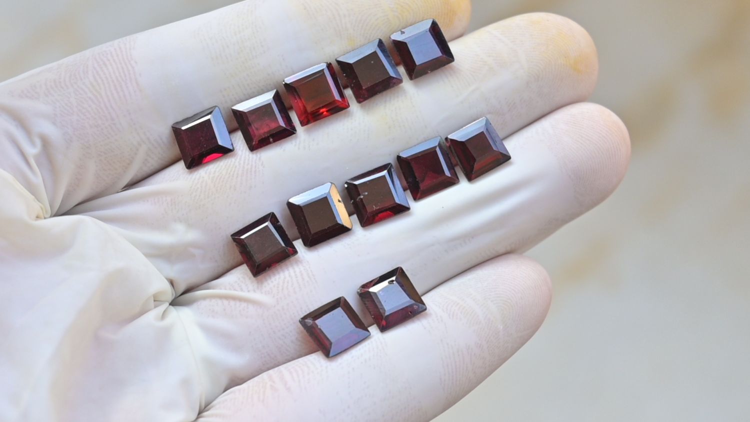 Natural Garnet Gemstone Faceted Cut Cushion Shape High Quality Loose Gemstone For Jewelry Making Wholesalegems 7 MM Size 12 Pcs SM25457