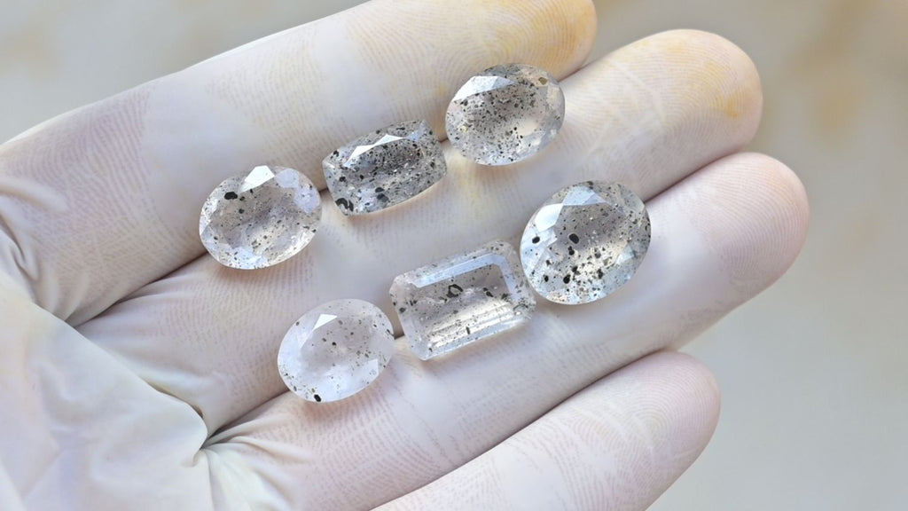 Natural Super Seven Gemstone Faceted Cut Mix Shape High Quality Loose Gemstone For Jewelry Making Wholesalegems 12-14 MM Size 6 Pcs SM25461