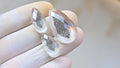 Natural Crystal Quartz Doublet Gemstone Rose Cut Pear Shape Cabochon Loose Gemstone For Jewelry Making Wholesalegems 19-29 MM Size 3 Pcs SM25465
