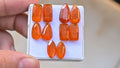 Natural Orange Kyanite Gemstone Step Cut Mix Shape Cabochon Loose Gemstone For Jewelry Making Wholesalegems 12-15 MM Size 5 Pair SM25468