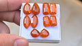 Natural Orange Kyanite Gemstone Step Cut Mix Shape Cabochon Loose Gemstone For Jewelry Making Wholesalegems 9-15 MM Size 5 Pair SM25469