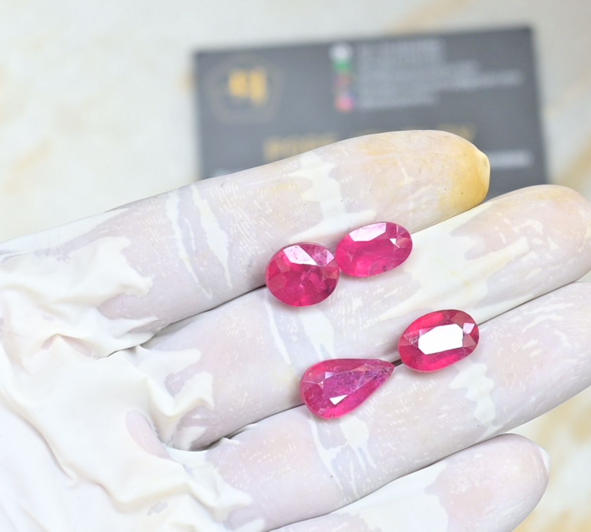 Natural Thailand Pink Sapphire Gemstone Faceted Cut Mix Shape Loose Gemstone For Jewelry Making Wholesalegems 12-16 MM Size 4 Pcs SM25472
