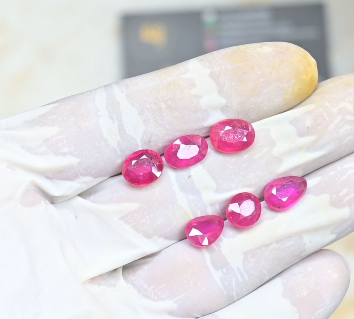 Natural Thailand Pink Sapphire Gemstone Faceted Cut Mix Shape Loose Gemstone For Jewelry Making Wholesalegems 9-11 MM Size 6 Pcs SM25473