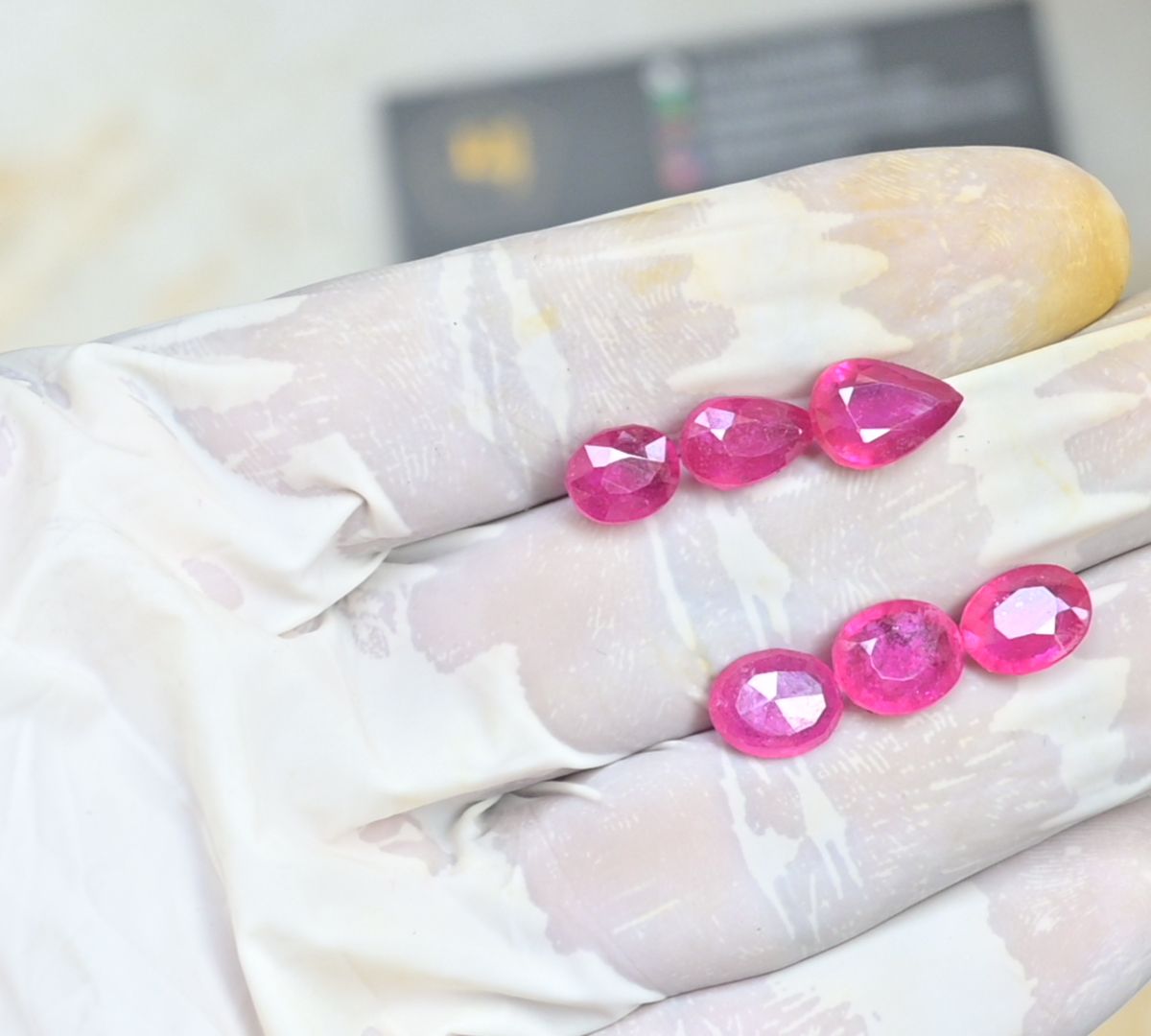 Natural Thailand Pink Sapphire Gemstone Faceted Cut Mix Loose Gemstone For Jewelry Making Wholesalegems 9-12 MM Size 6 Pcs SM25475