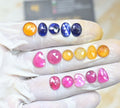 Natural Multi Sapphire Gemstone Rose Cut Mix Cabochon Loose Gemstone For Jewelry Making Wholesalegems 8-12 MM Size 16 Pcs SM25478