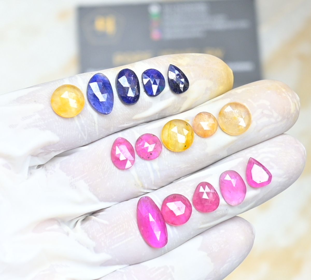 Natural Multi Pink Sapphire Gemstone Rose Cut Mix Cabochon Loose Gemstone For Jewelry Making Wholesalegems 8-16 MM Size 15 Pcs SM25479