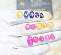 Natural Multi Pink Sapphire Gemstone Rose Cut Mix Cabochon Loose Gemstone For Jewelry Making Wholesalegems 8-16 MM Size 15 Pcs SM25479