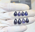 Natural Iolite Gemstone Smooth Pear Shape Cabochon Loose Gemstone For Jewelry Making Wholesalegems 11-14 MM Size 8 Pcs SM25483