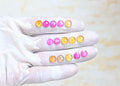Natural Multi Sapphire Gemstone Rose Cut Round Shape Cabochon High Quality Loose Gemstones For Jewelry Making 7-8 MM Size 15 Pcs V3808