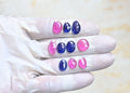 Natural Thailand Multi Sapphire Gemstone Rose Cut Fancy Shape Cabochon High Quality Loose Gemstones For Jewelry Making 10-15 MM Size 10 Pcs V3810