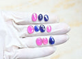 Natural Thailand Multi Sapphire Gemstone Rose Cut Mix Shape Cabochon High Quality Loose Gemstones For Jewelry Making 10-14 MM Size 10 Pcs V3811