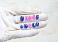 Natural Thailand Multi Sapphire Gemstone Rose Cut Fancy Shape Cabochon High Quality Loose Gemstones For Jewelry Making 8-13 MM Size 10 Pcs V3931