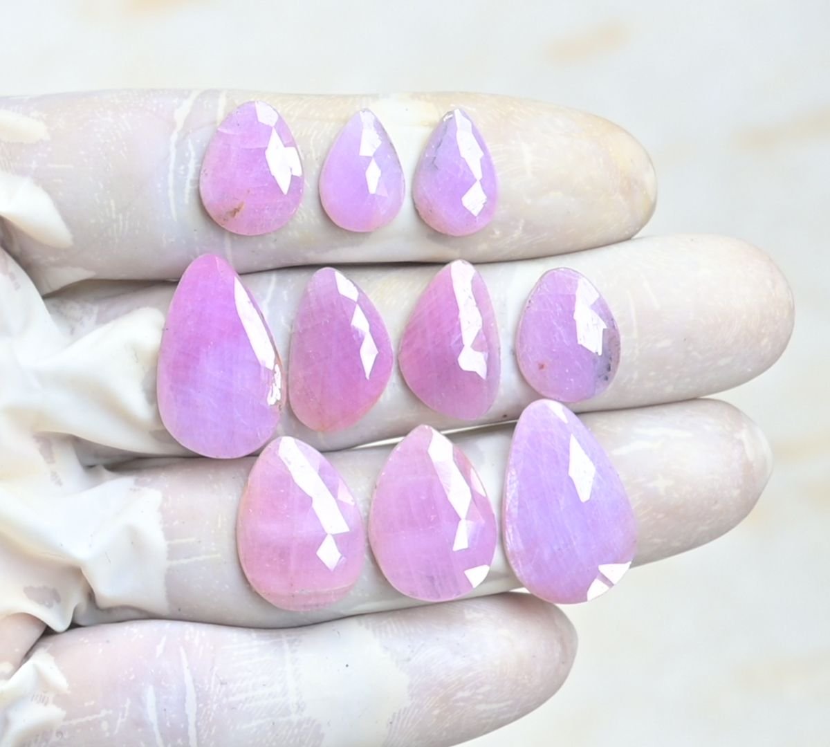 Natural Sapphire Gemstone Rose Cut Fancy Shape Cabochon High Quality Loose Gemstones For Jewelry Making 13-23 MM Size 5 Pair V3938