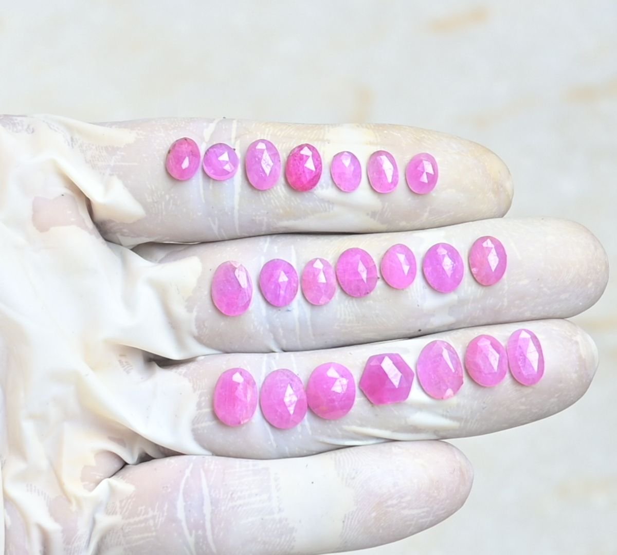 Natural Sapphire Gemstone Rose Cut Fancy Shape Cabochon High Quality Loose Gemstones For Jewelry Making 6-10 MM Size 21 Pcs V3939
